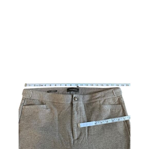 Talbots Lexington Pants Gray Office Work Career Business Skinny Leg Size 14 - Picture 12 of 14